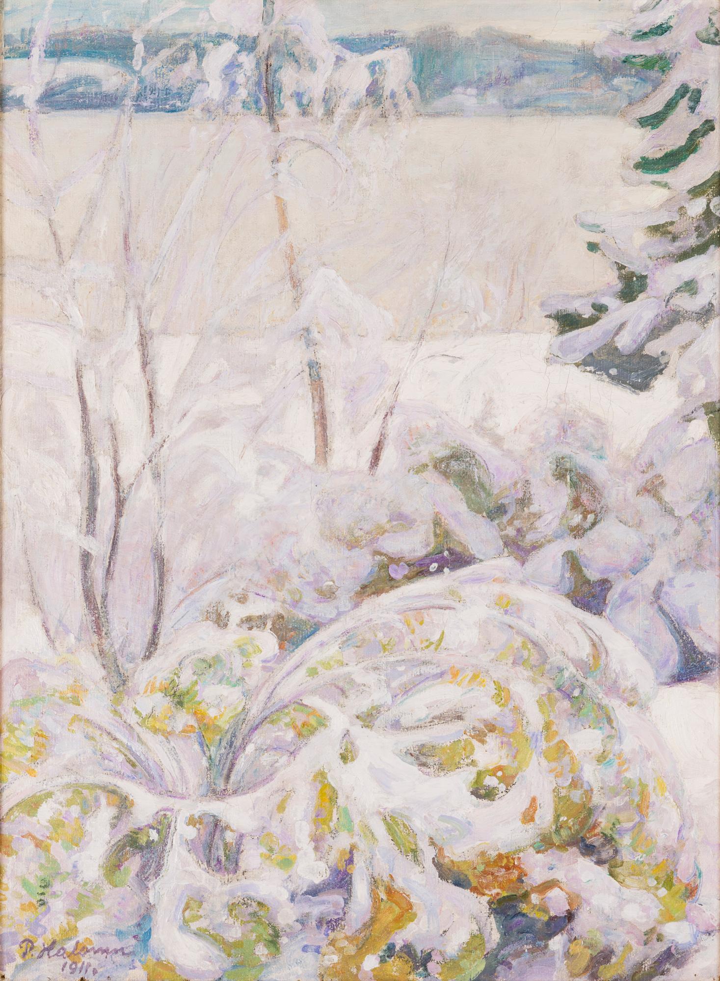 Pekka Halonen, WINTRY LANDSCAPE.