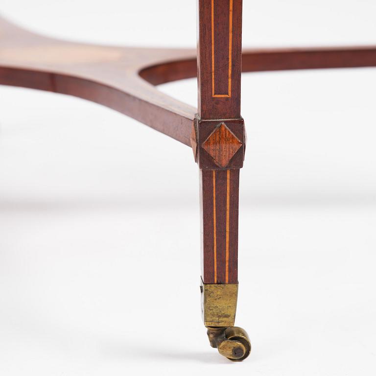 A late gustavian mahogny trey table, late 18th century.