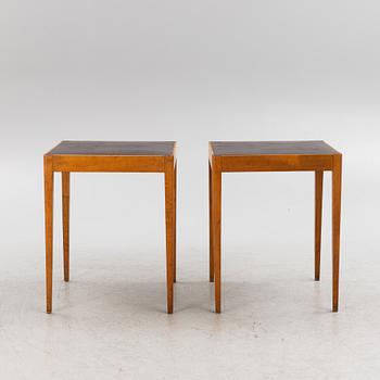 A pair of Swedish Modern side tables, 1940's.