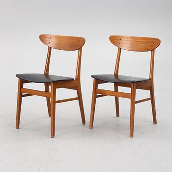 Chairs, 7 pcs, Farstrup, Denmark, 1950s/60s.