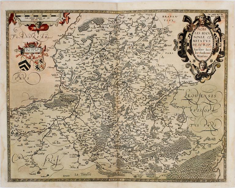 KARTA, efter Ortelius, 1500-tal.