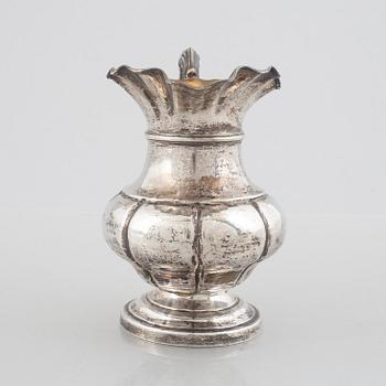 A Swedish Silver Creamer, mark of Gustaf Möllenborg, Stockholm 1841.