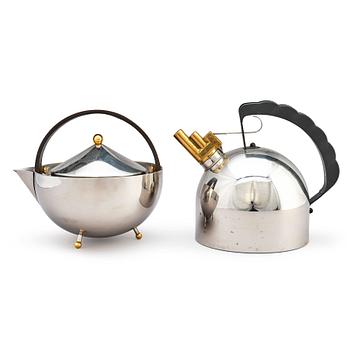 188. Richard Sapper, & Carsten Jörgensen, a water- and tea boiler, Alessi and Bodum, late 20th century.