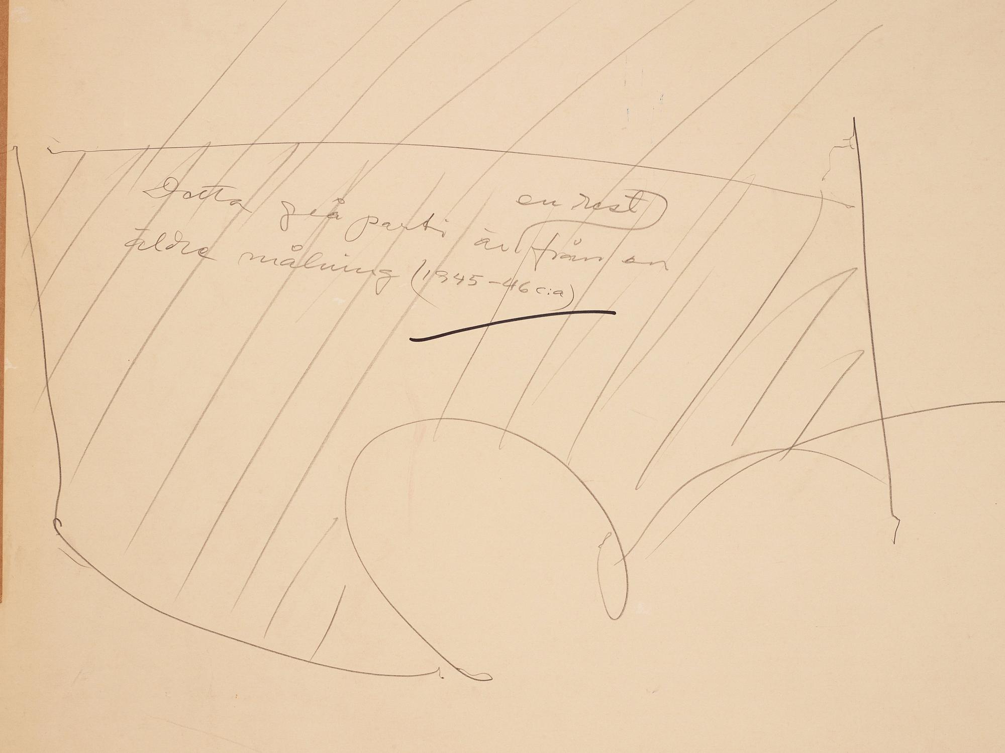 CO Hultén, gouache on paper board, signed and dated -48.
