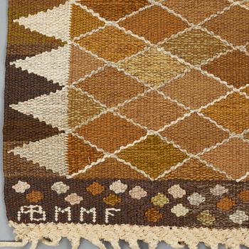 Marianne Richter, matto, "Josefina ljusbrun", tapestry weave, ca 303-305 x 230-235 cm, signed AB MMF MR.