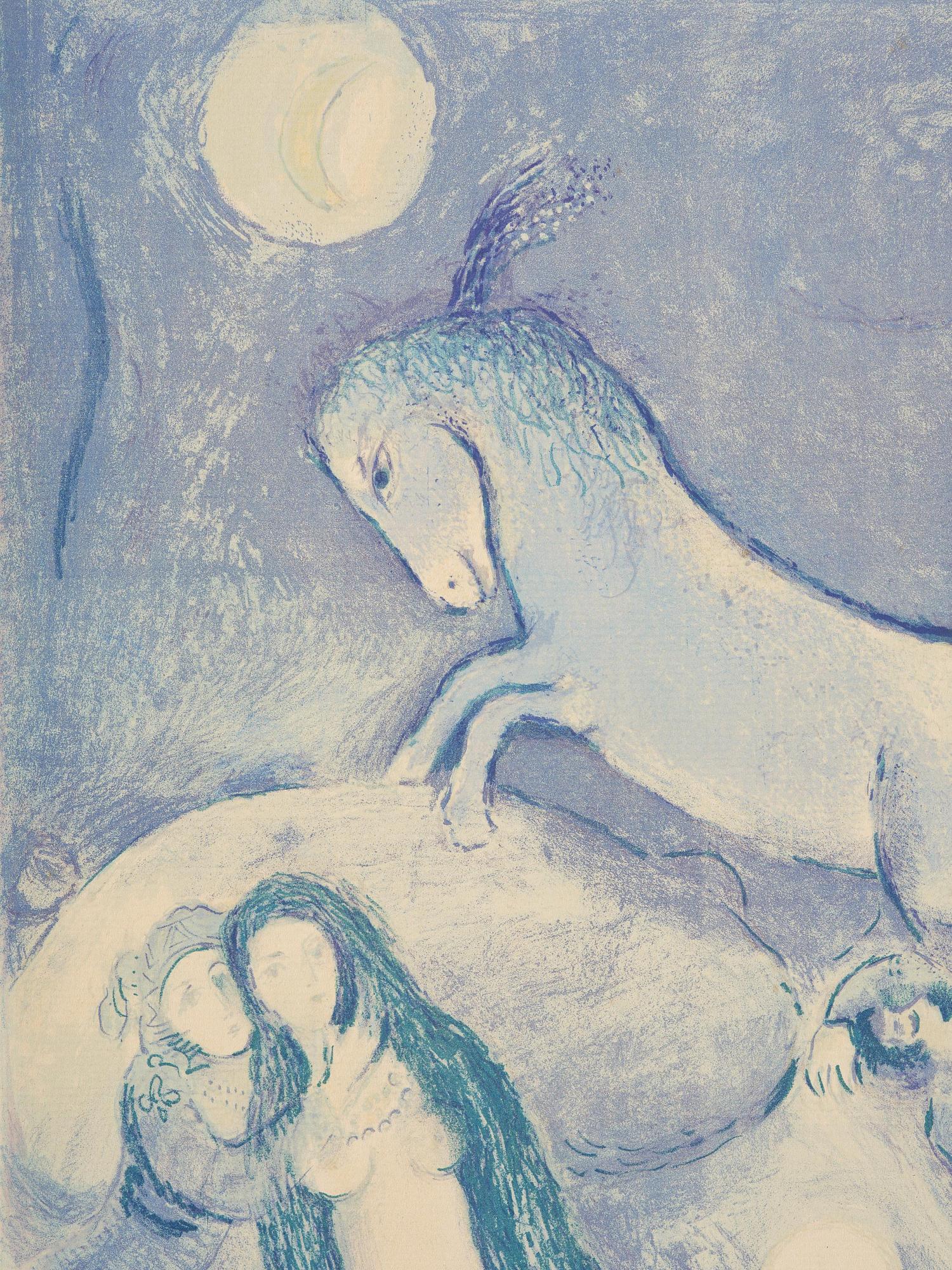 Marc Chagall, "He Went Up to the Couch and Found a Young Lady Asleep..", from: Four Tales from the Arabian Nights.
