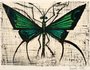 487. Bernard Buffet, GREEN BUTTERFLY.