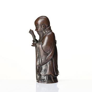 Skulptur, brons. Sholau, sen Qingdynasti.