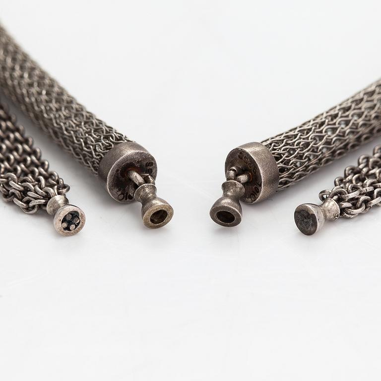 Ole Lynggaard A set of two sterling silver necklaces. Denmark.