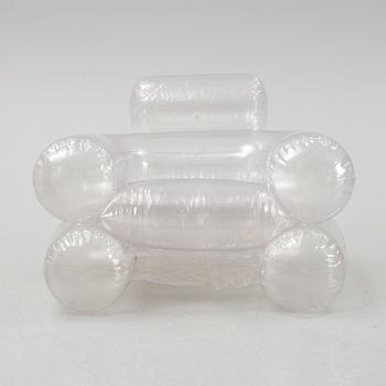 Donato D'Urbino, Jonathan De Pas & Paolo Lomazzi, an inflatible plastic 'Blow' easy chair, Zanotta, Italy.