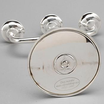 KANDELABER, silver, Karl J Ottesen, Norge, 1900-tal.
