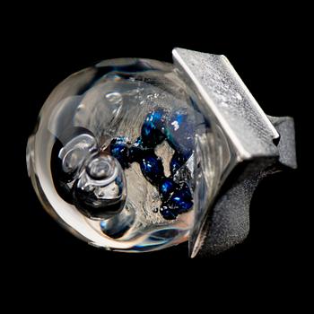 Björn Weckström, RING, "Förstelnad sjö", silver, akryl. Lapponia 1974.