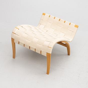 Bruno Mathsson, footstool, 'Pernilla', Firma Karl Mathsson, sold by Illums Bolighus, Denmark.