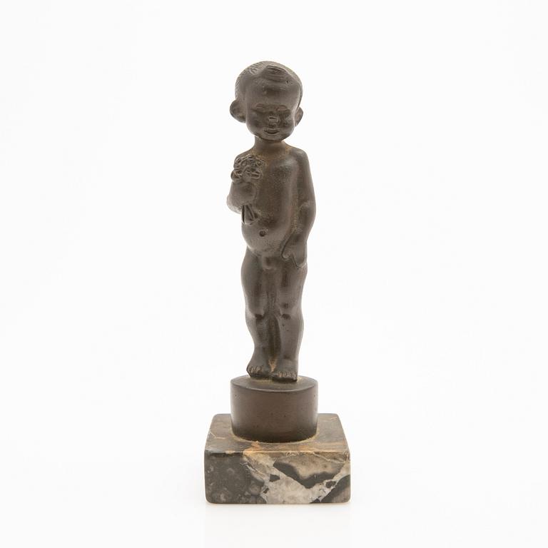 Jonas Fröding, Sculpture, Boy with Flower.