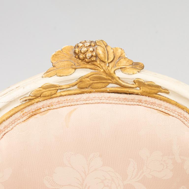 A pair of transition chairs, (Rococo-Gustavian), second half of the 18th Century.