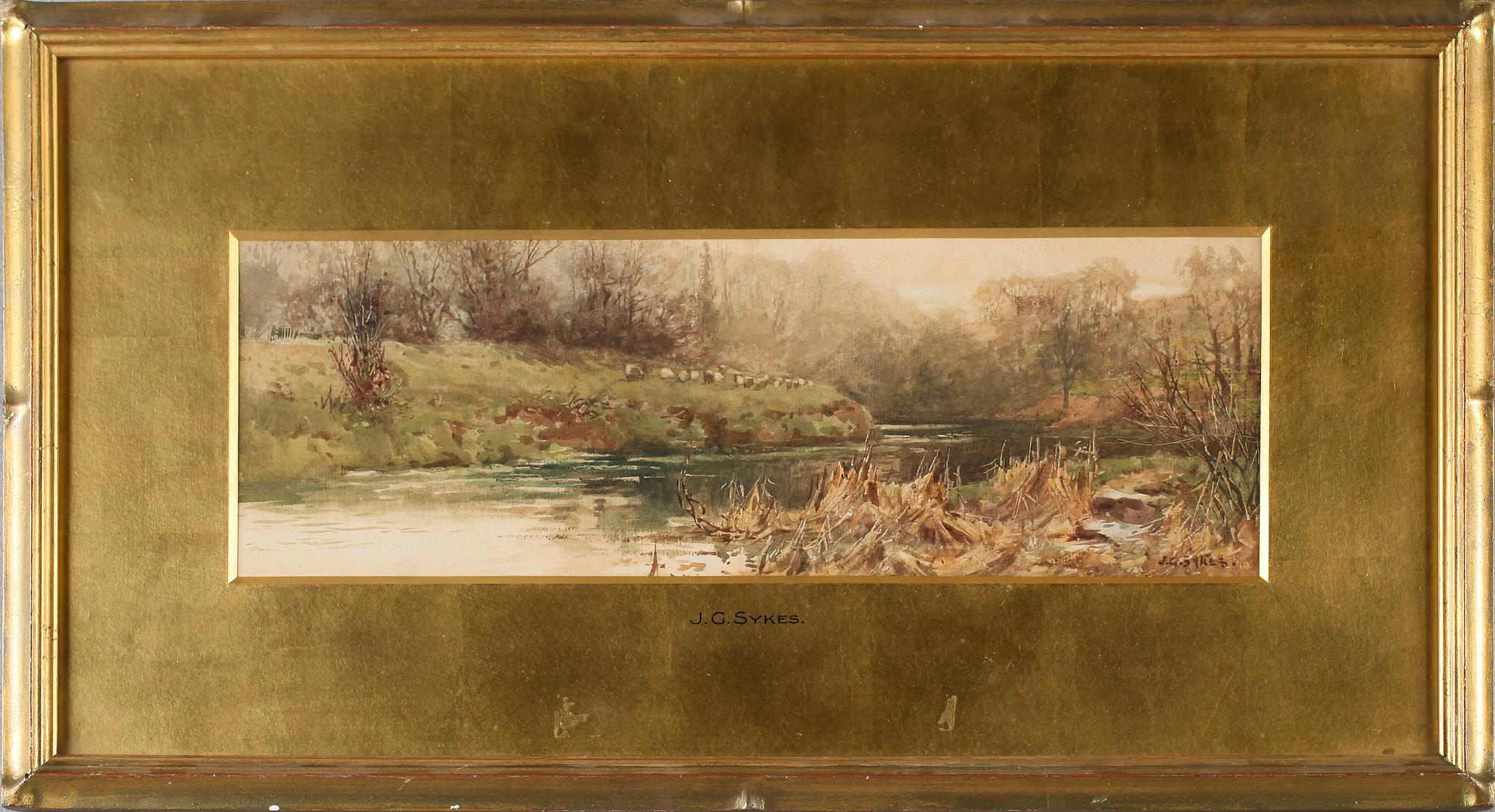 JOHN GUTTERIDGE SYKES, 2 st, akvareller, signerade.
