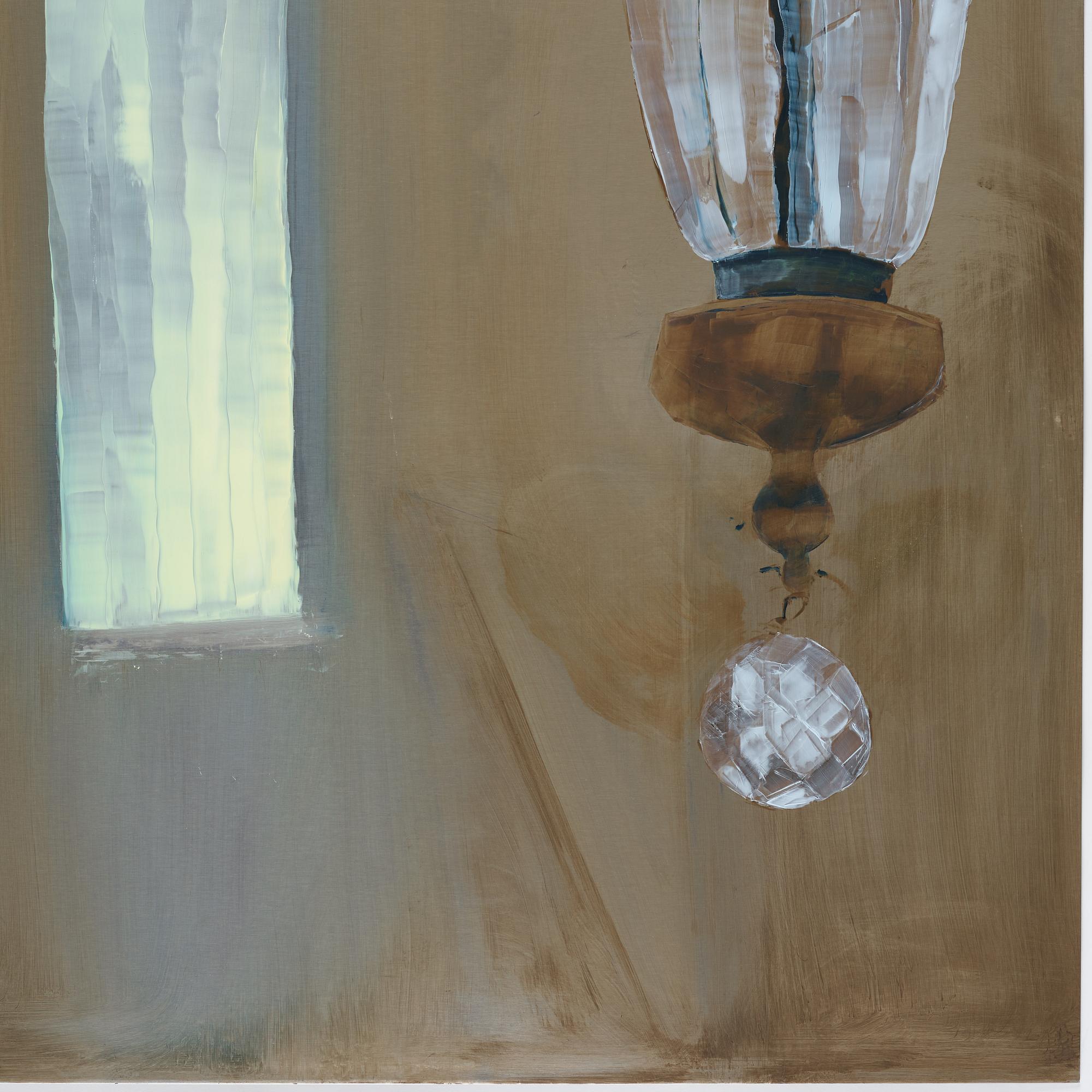 Emelie Björk, oil on aluminum, signed and dated 2009-10 on verso.