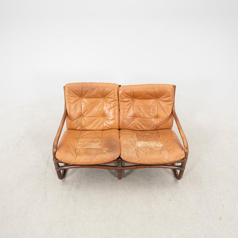A three pcs IKEA "Baden bamboo sofa suit 1970s.