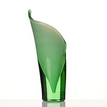 Gunnel Nyman, a 'Calla' glass vase, Riihimäen Lasi Oy, Finland 1946.