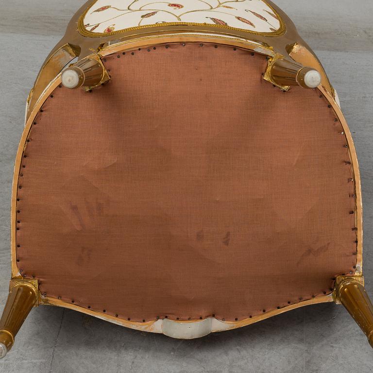 A second half of the 20th century Gustavian style armchair.