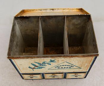 KAFFEBOX, plåt, Triangelns Kaffe, 1900-taltes mitt.