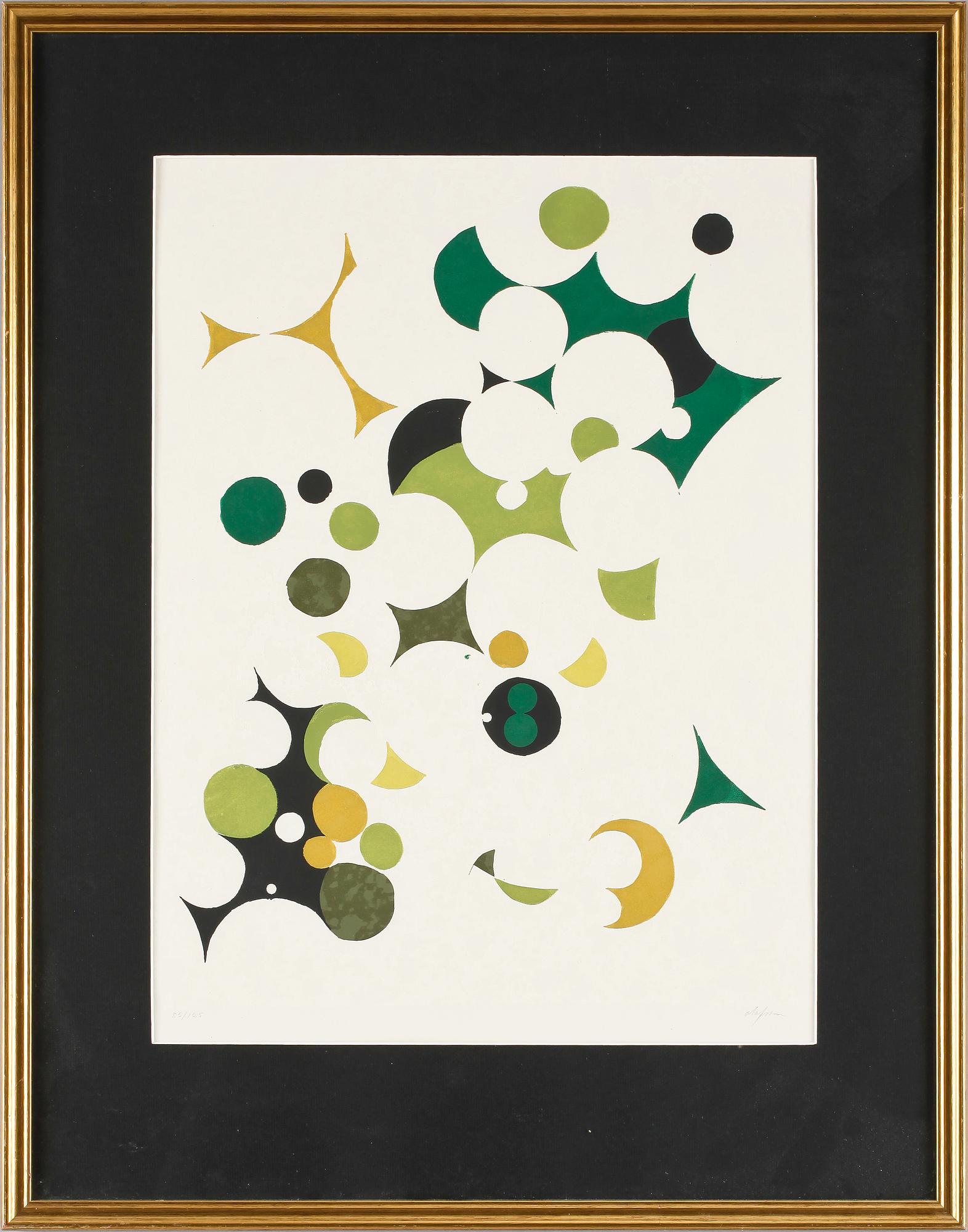 PIERRE OLOFSSON, färglitografi. Sign o numr 85/125.