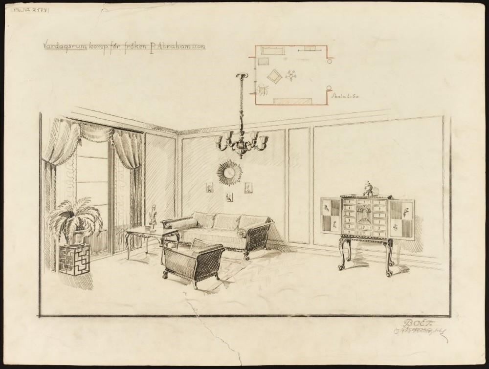 Otto Schulz, kabinettskåp, Boet, Göteborg, 1920-tal.