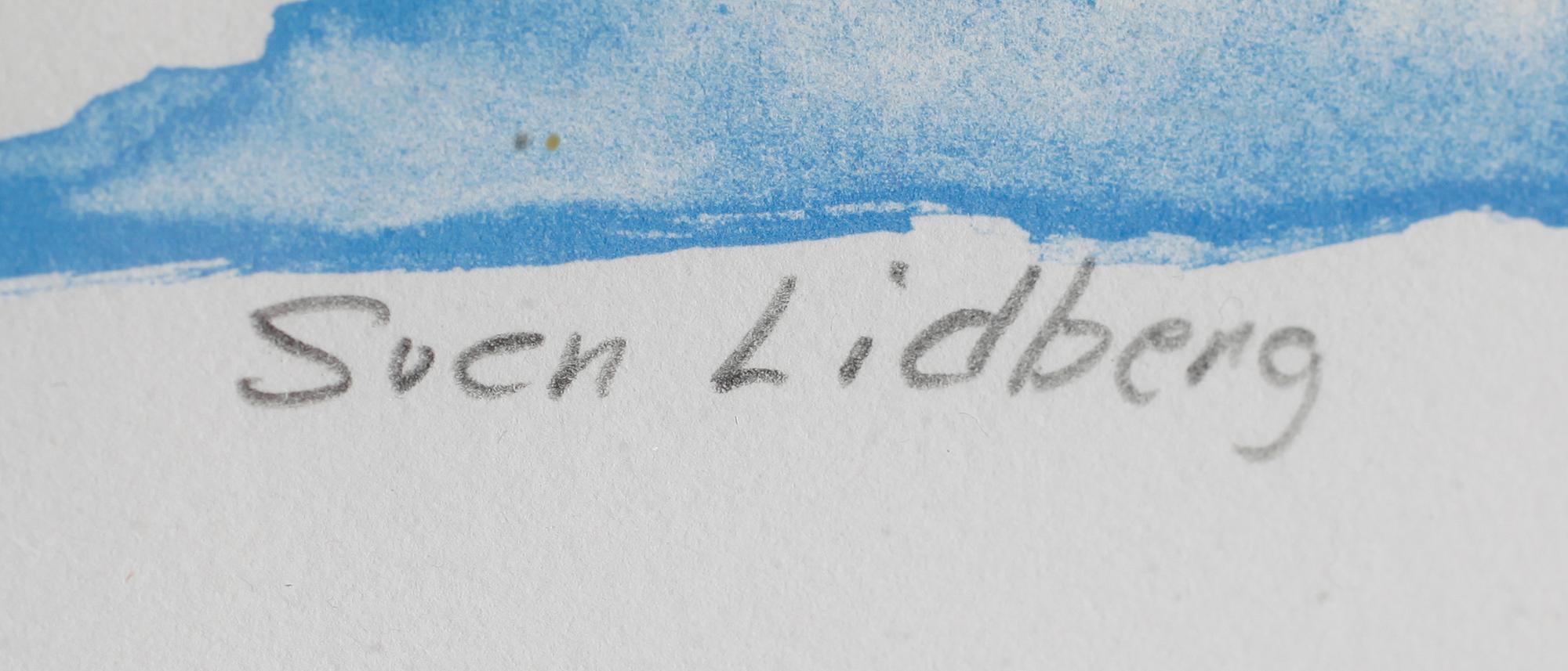 SVEN LIDBERG, färglitografi, signerad, PT.