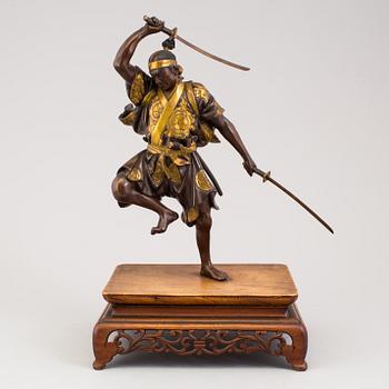 A Japanese bronze sculpture, Meiji period (1868-1912).