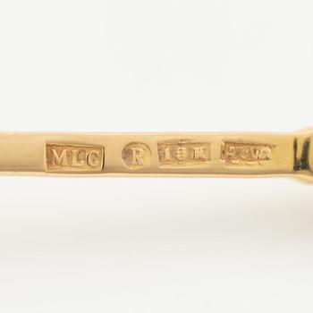 Chain with pendant, in the shape of a squash racket, 18K gold.