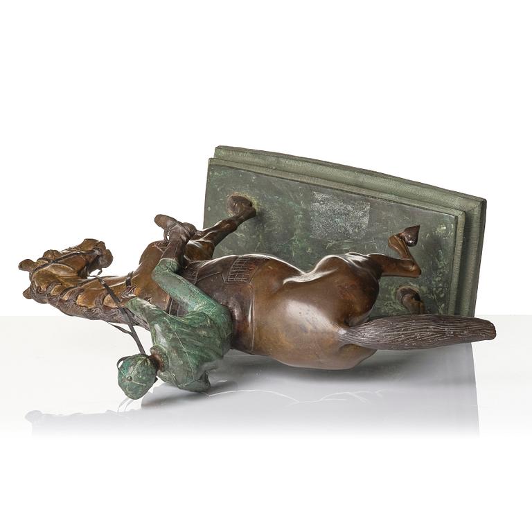 Skulptur, patinerad brons.