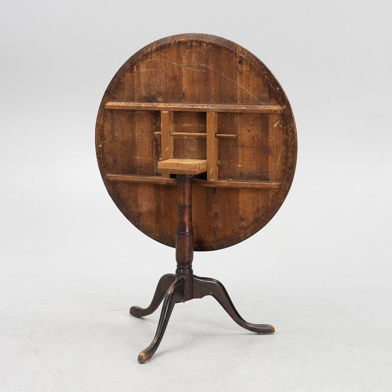 A burr alder tilt-top table by A. J. Rosendahl (master active in Arboga 1762-1836).