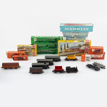 Märklin, samling av lok, rälsdelar m.m.