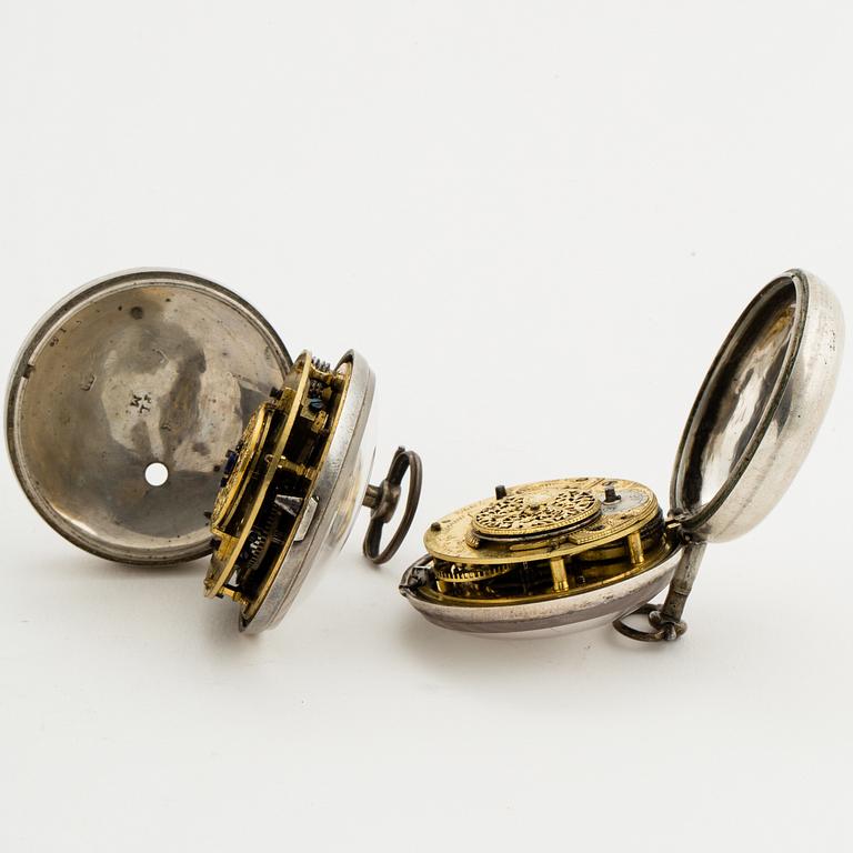 POCKET WATCHES, 2 pcs, London.