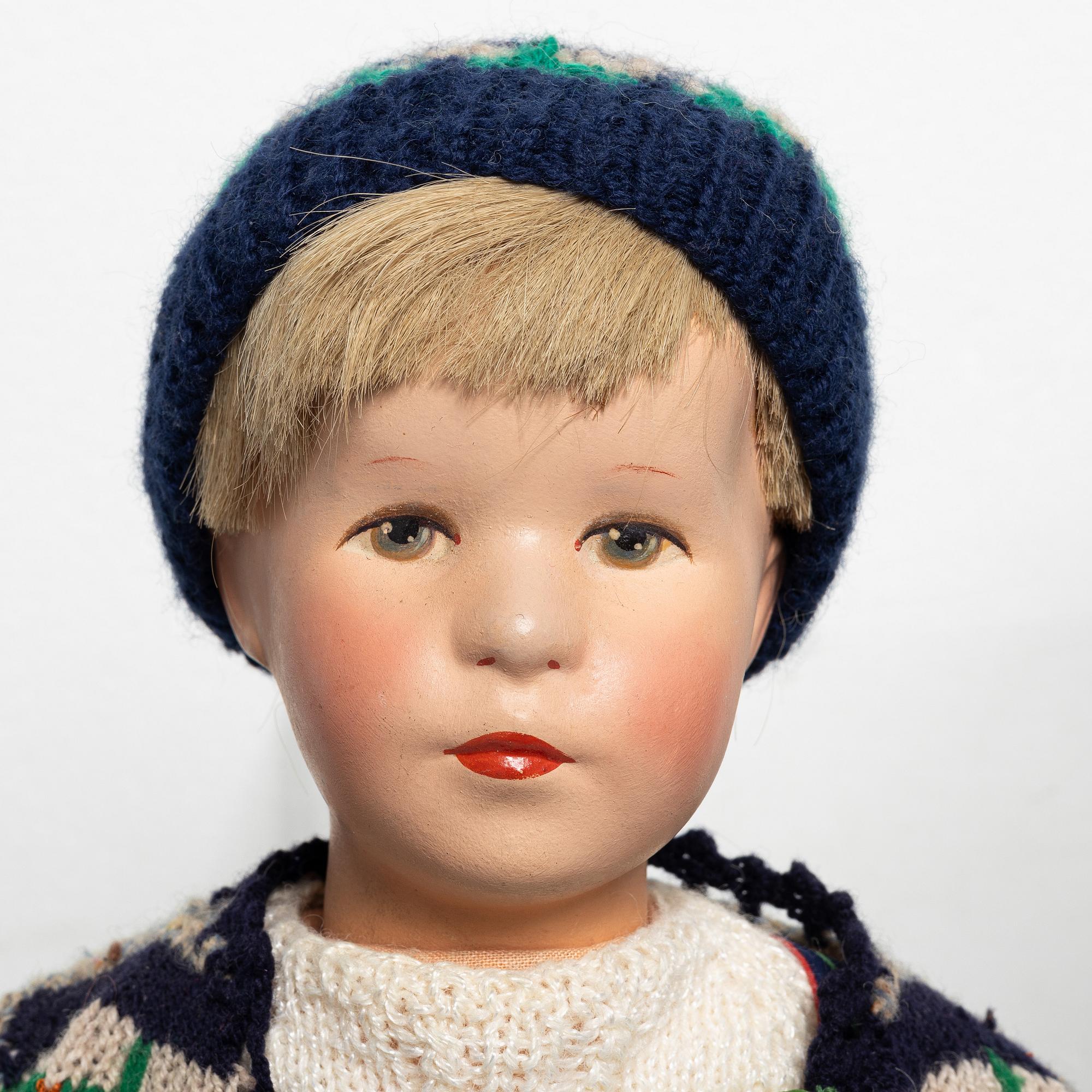 Dolls, two pieces, Käthe Kruse-like, likely Germany, 1930s/40s.