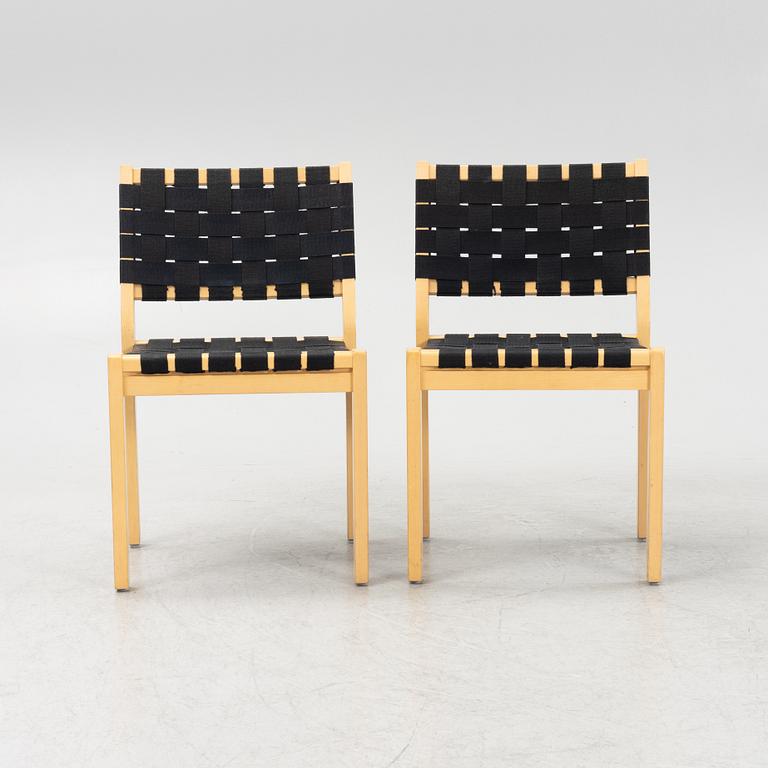 Alvar Aalto, stolar, 6 st, modell 611, Artek, 1900-talets andra hälft.