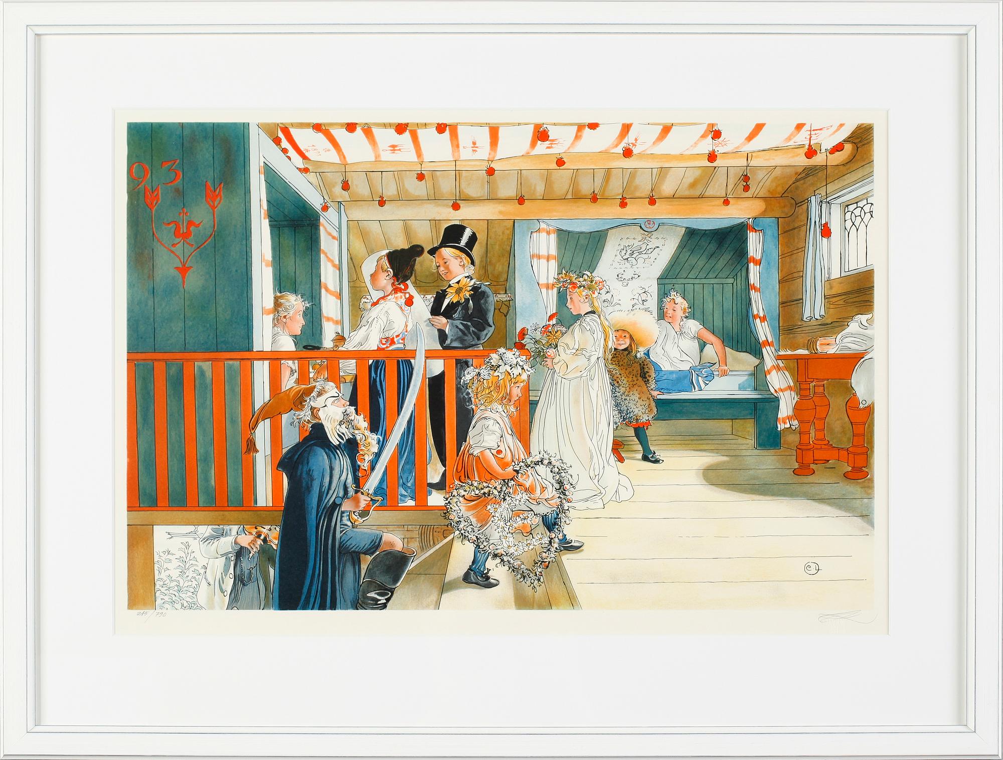 CARL LARSSON, efter, färglitografi, numrerad 245/790.