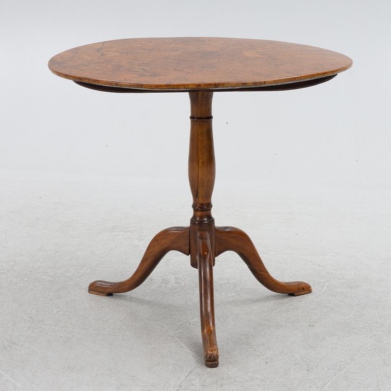 A tilt-top table, Sweden, around 1800.