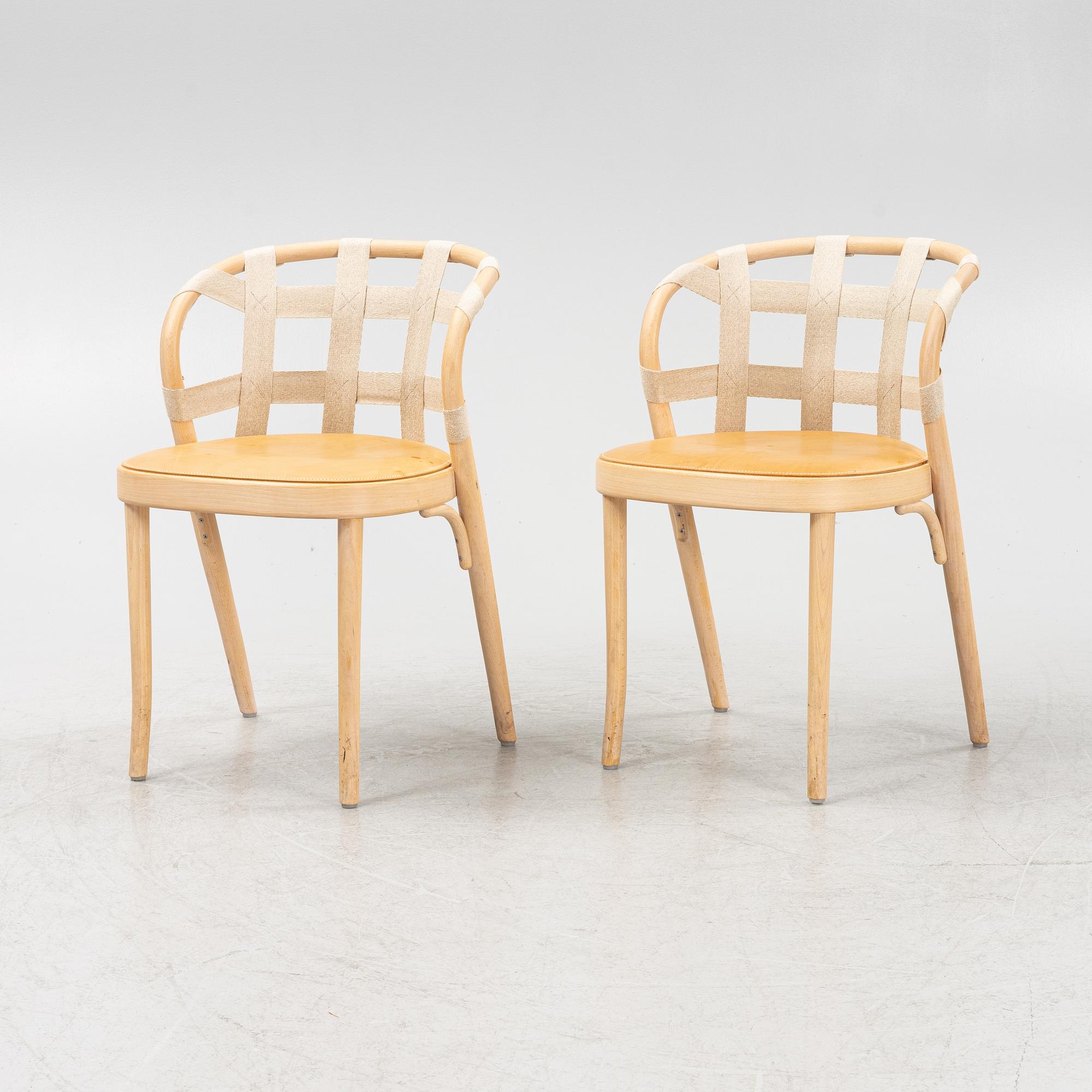 Front, a pair of beech 'Collage' chairs, Gemla, 2015.