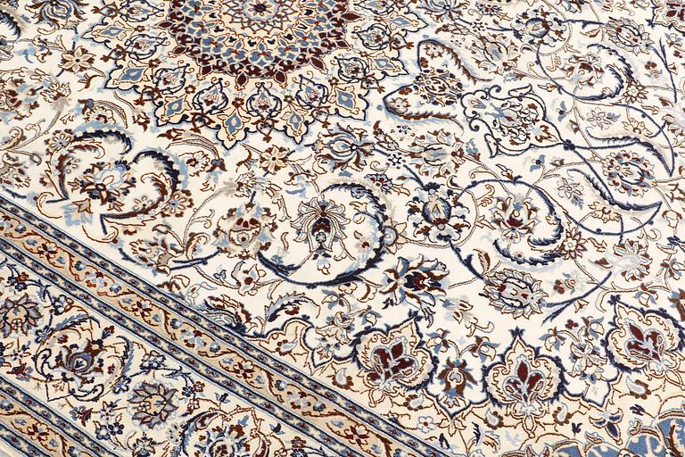 A carpet, Nain part silk so called 9LAA, ca 375 x 244 cm.