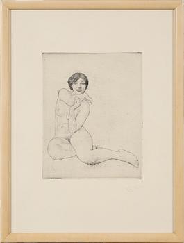 CARL LARSSON, an etching, signed.