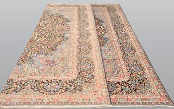A carpet, Kerman Lavar, ca 402 x 302 cm.
