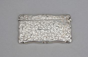 VISITKORTSETUI, silver, Birmingham, 1901. Vikt: 55 gram.