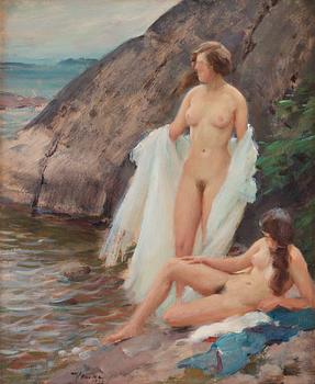 633. Ivar Kamke, Two women bathing.