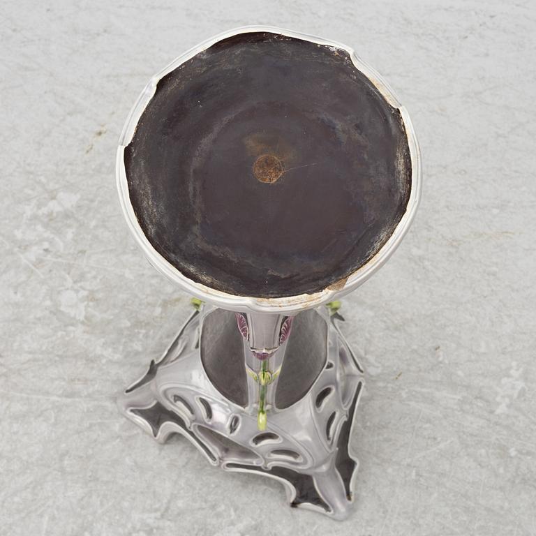Pedestal with planter, Art Nouveau, R. M. Krause Majolika- und Steingut-Fabrik, early 20th Century.