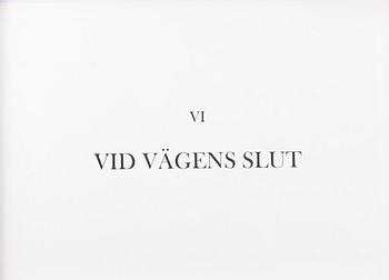 Ernst Billgren, "Mapp "Vid vägens slut" med 5 färglitografier och en akvarell.