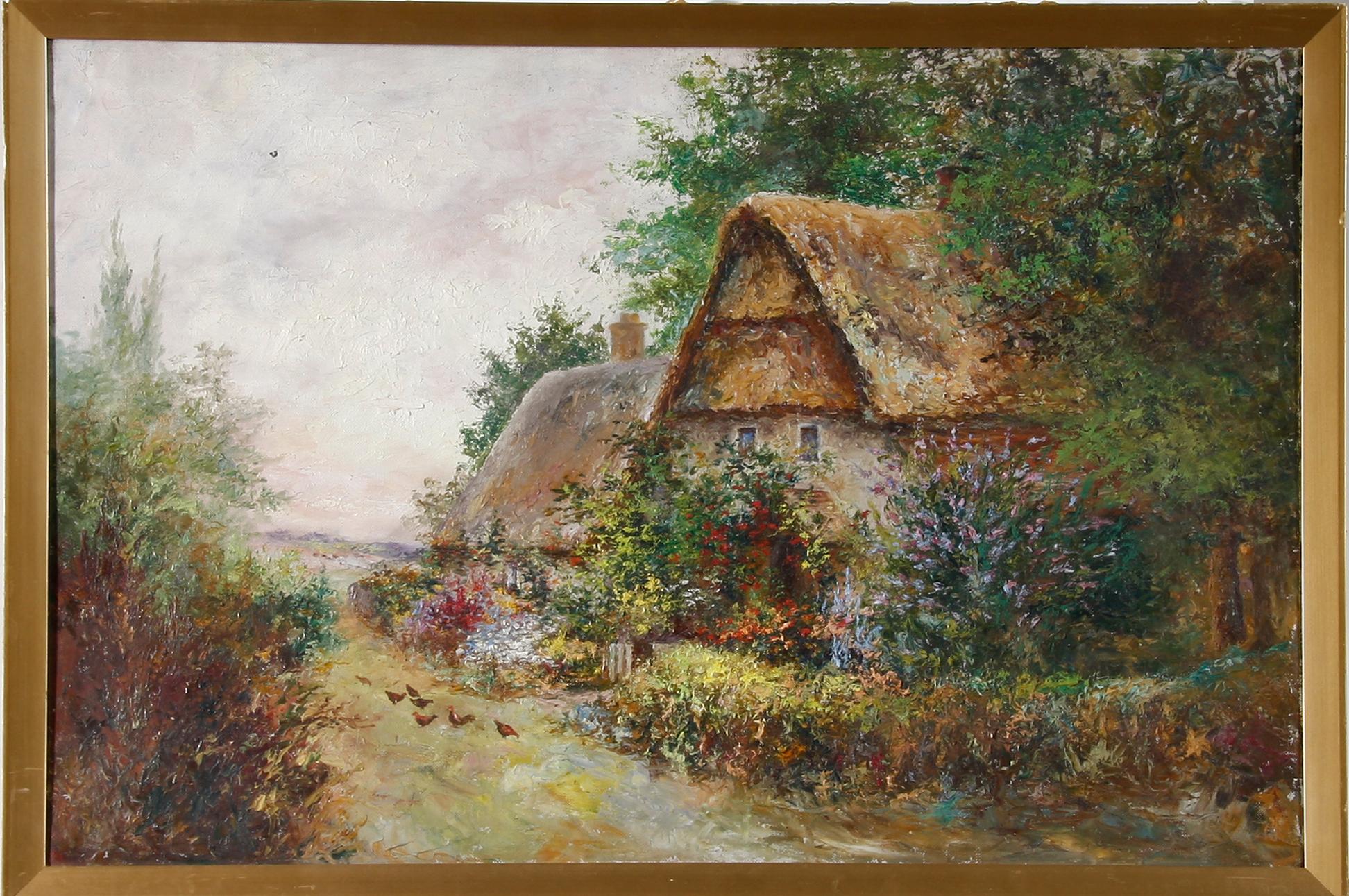 OKÄND KONSTNÄR, olja på duk, osign, England 1900-tal.