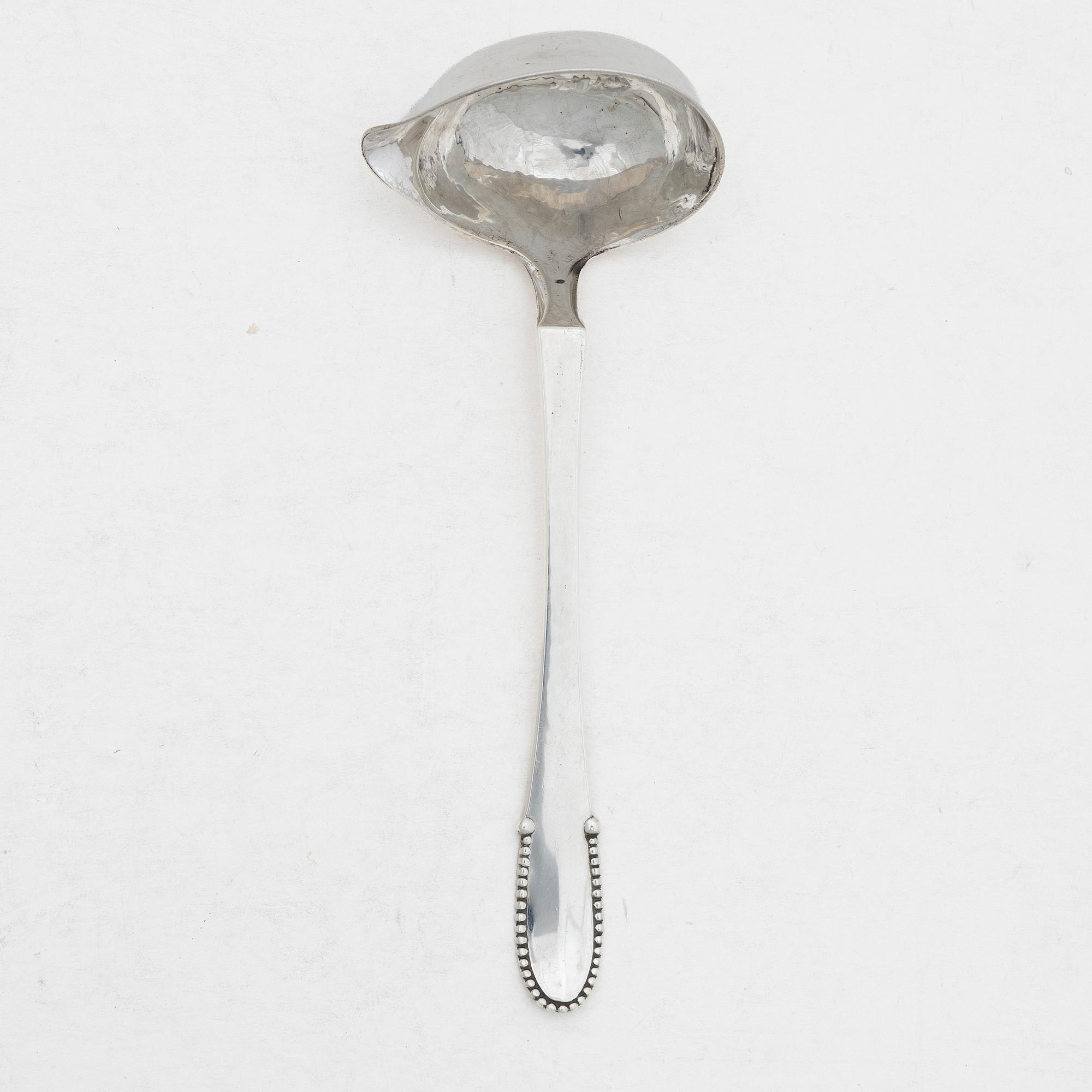 Georg Jensen, a sterling silver sauce ladle, model "Kugle", Copenhagen, Denmark 1920s.