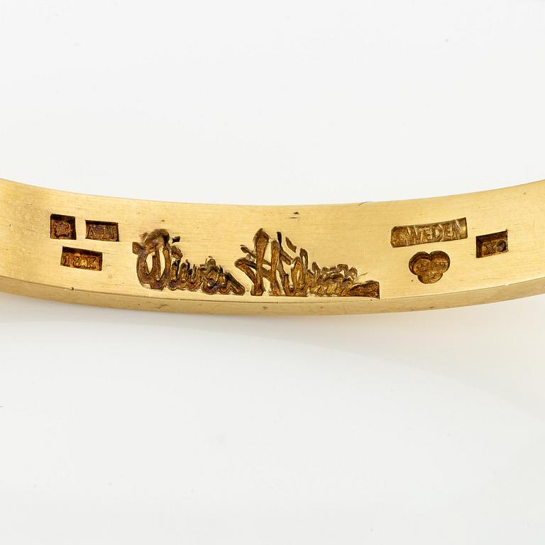 Wiwen Nilsson, a bracelet, 18K gold with step-cut amethysts, Lund 1972.