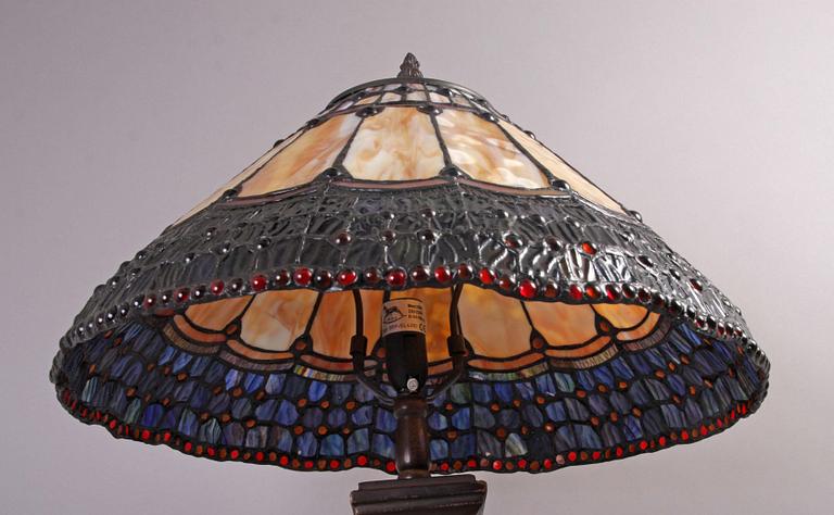 BORDSLAMPA, Tiffanystil, 1900/2000-tal.